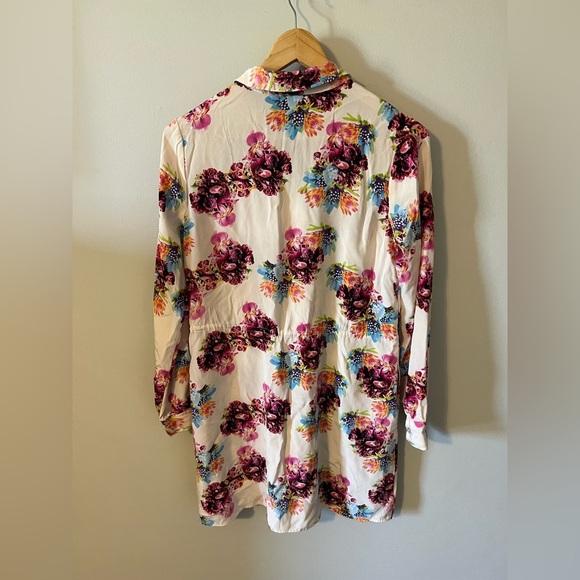 Anthropologie (tl) The Letter 100% Silk Floral Shirtdress - Picture 8 of 9